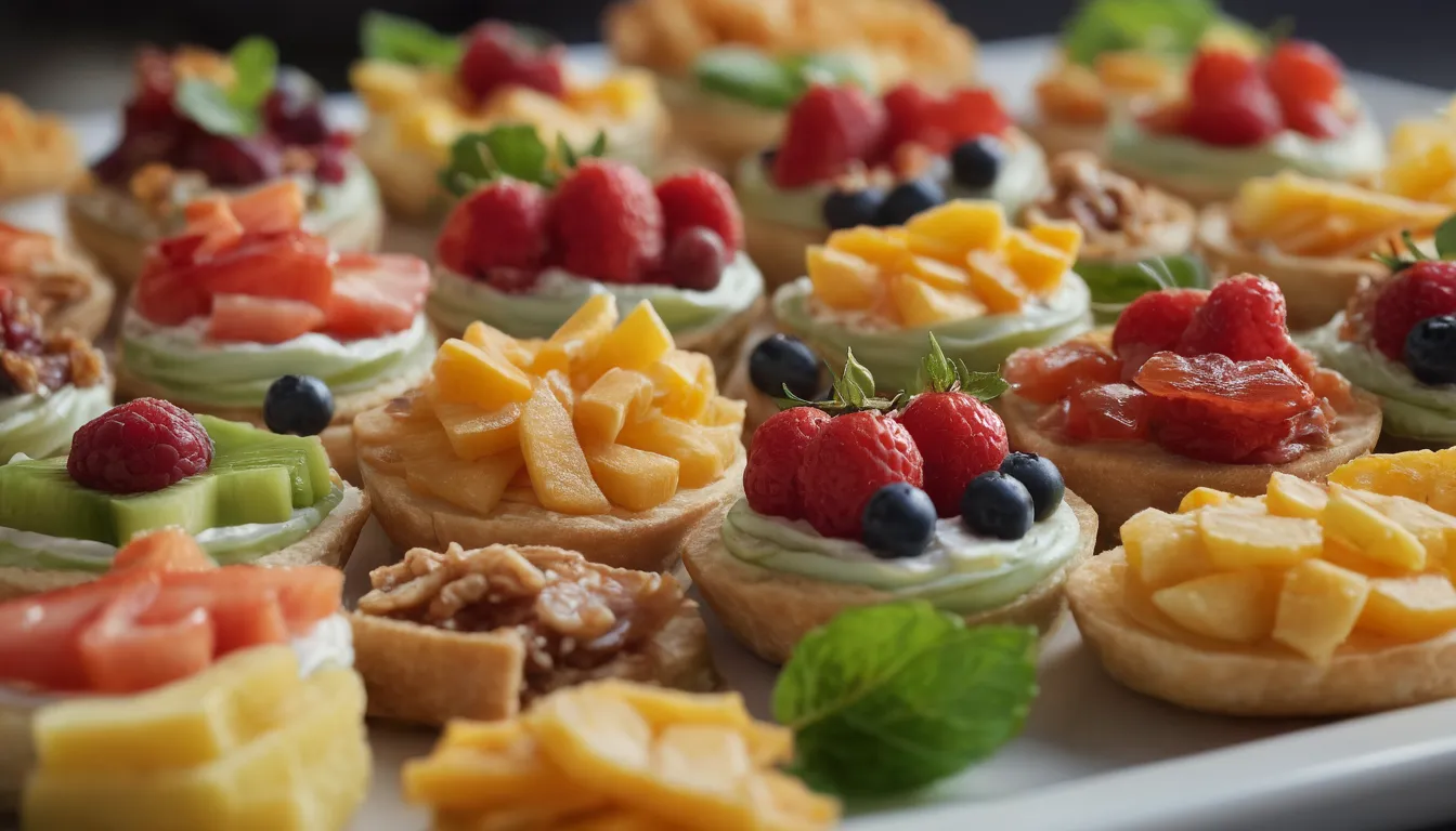 ## Image Elements:* **Creative Snack Dishes:** Una variedad de aperitivos atractivos y únicos. * **Fresh Ingredients:** Mostrar ingredientes vibrantes y saludables utilizados en los aperitivos. * **Inviting Presentation:** Organizar aperitivos artísticamente para el atractivo visual.## Conclusión Resumen:**10 Las ideas creativas de aperitivos proporcionan inspiración para un refresco perfecto y delicioso. #