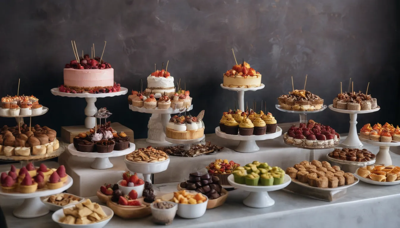 Una variedad de ideas de barras de postres creativos dispuestas atractivamente. Bar De Postres de 10 Ideas Creativas Para Un Refrigerio Perfecto se traduce en Dessert Bar con 10 Ideas Creativas para un perfecto Snack.