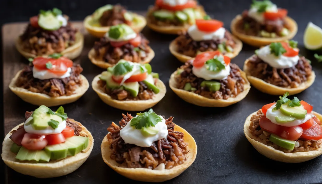 La imagen debe mostrar 10 recetas creativas de mini tostada como aperitivos apetitosos o comida de dedos. ** Descripción de una línea:** Mouthwatering fotos de diez inventivas mini tostada creaciones perfectas para un delicioso y fácil snack.