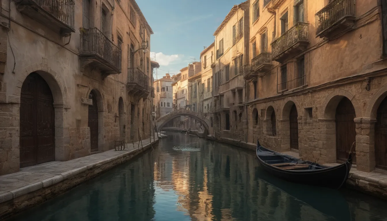 Una imagen de la calle del agua de vilanova i la geltru. no realista pero realista, pintura de fantasía, altamente detallado, pintura de papel pintado de 8k en estilo bizantino. tendencia a la artes. pintura en greg rutkowski, alphonse mucha y loish, arte clave, iluminación volumétrica, colores vibrantes