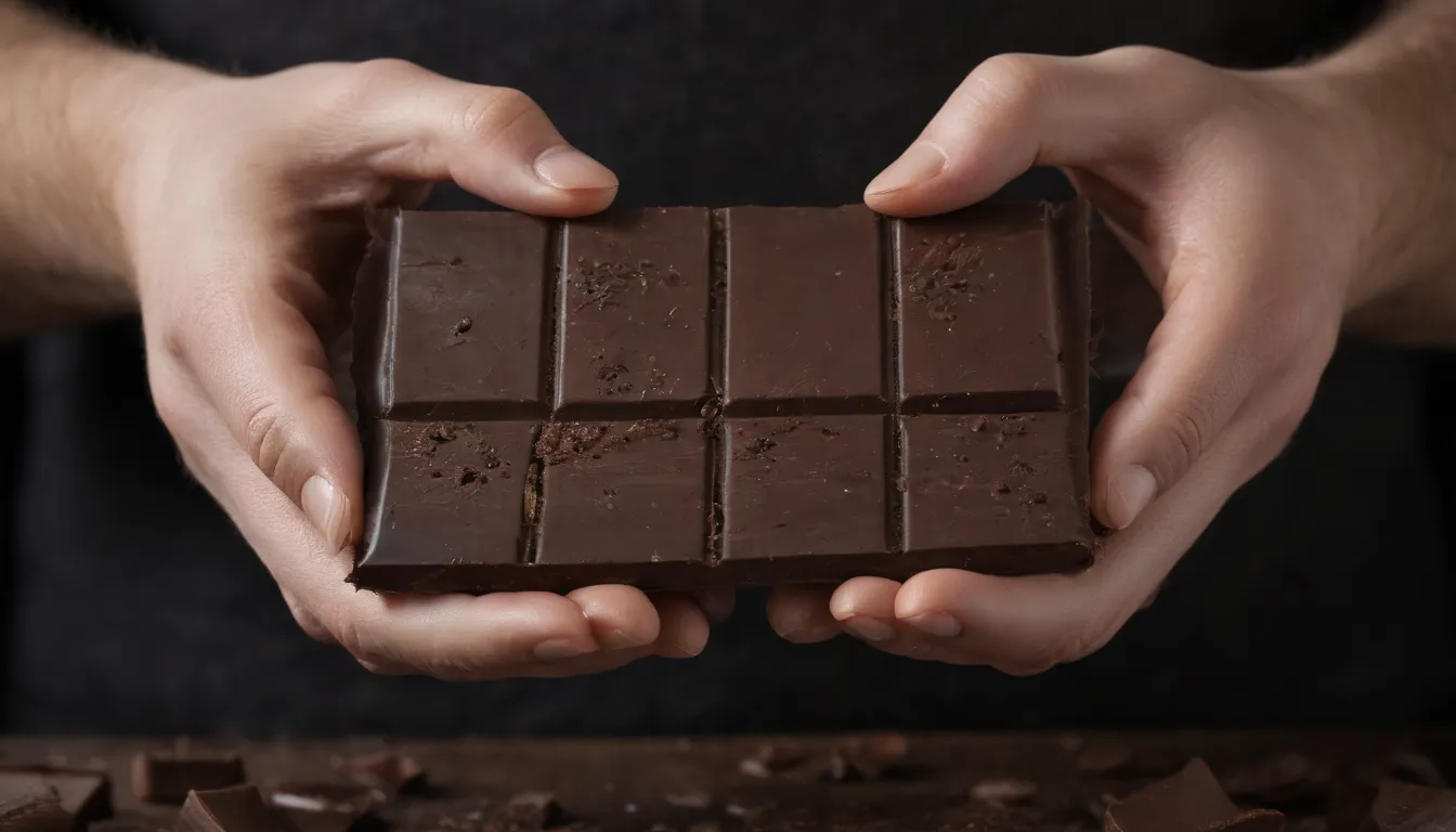 elementos muy detallados de una foto de chocolate sin azúcar orgánica: muy detallada, de color oscuro, toma completa, hecha artesanal, chocolate en su estado bruto, forma de barras, tendencia, minimalismo, toma de manos, ilustración, concepto arte