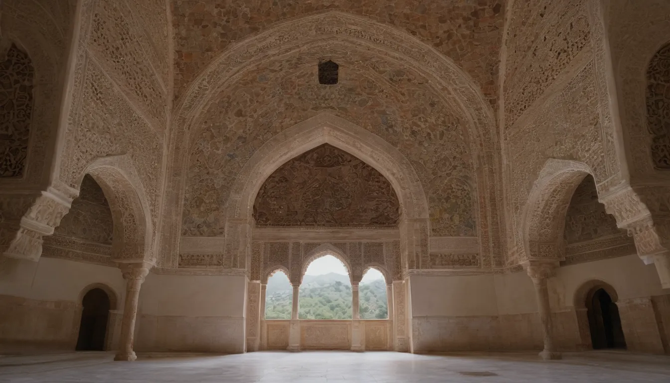 imágenes muy detalladas de alhambra: cúpula, patrones intrincados, fondo blanco y decoración, hermoso paisaje, colorido, ilustrar riqueza cultural, artes, arte conceptual, pintura mate, iluminación volumétrica.