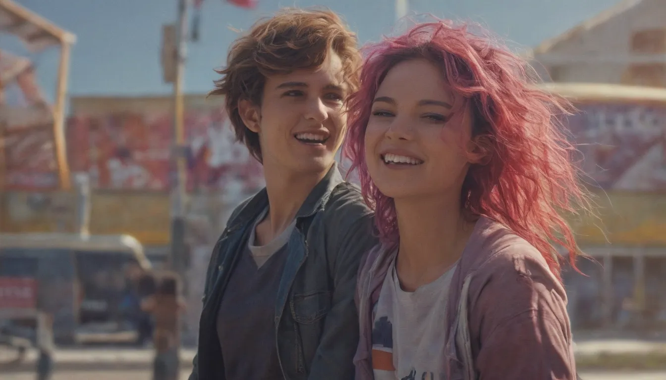 Una imagen que representa los elementos de la pansexualidad eufórica del personaje Jules en Euphoria, secundaria menos serie, debe retratar a una mujer con pelo corto y colorido que lleva ropa cómoda, una mirada de felicidad profunda, arco iris colores andróginos decorando su ambiente. Obras altamente detalladas de Stanley Artgerm, WLOP, Randy Paris, Bruce Timm, Greg Rutkowski, Alphonse Mucha, Chesnott, Pino Paladin, Dan Mora, Takeshi Takato, Artstation, Pepito, J. Michael Collins, Wlop, ArtStation.