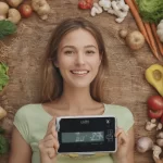 La imagen debe mostrar alimentos orgánicos en comparación con alimentos no orgánicos